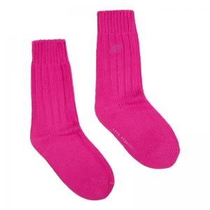 Rib socks pink